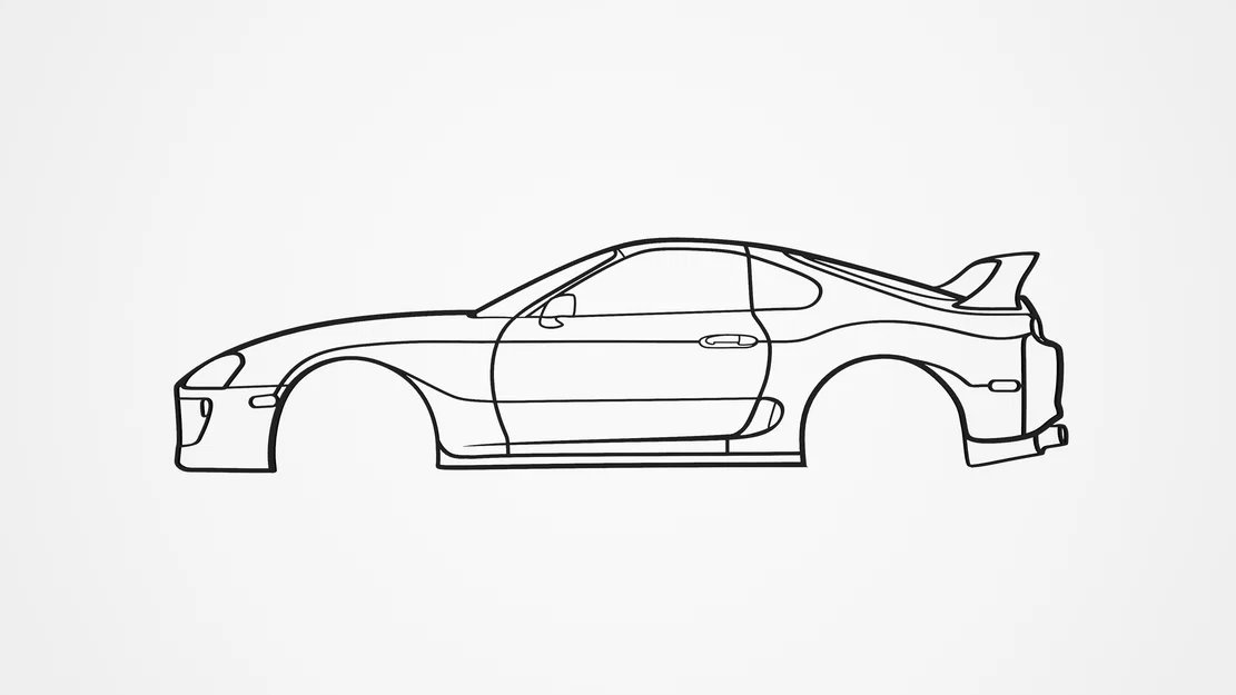 Tranh Treo Tường Silhouette Toyota Supra MK4 - Image 1