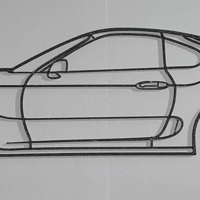 Tranh Treo Tường Silhouette Toyota Supra MK4