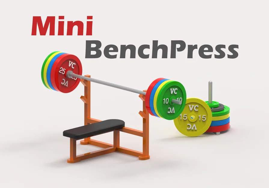 Mô hình Mini Gym BenchPress in 3D độc đáo trang trí bàn làm việc - Image 1