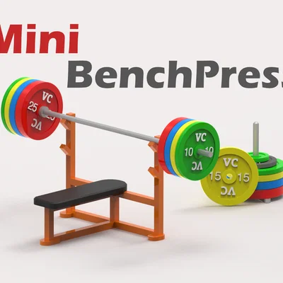 Mô hình Mini Gym BenchPress in 3D độc đáo trang trí bàn làm việc