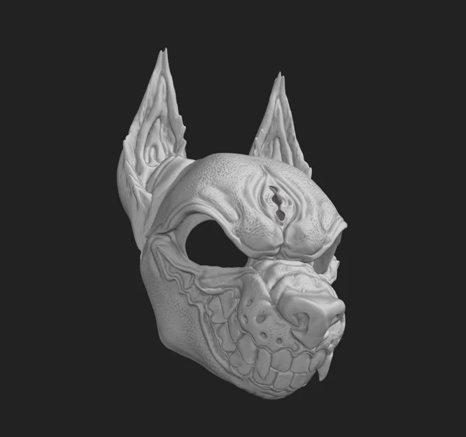 Mô hình 3D Mặt Nạ Chó Giận Dữ (Angry Dog Fursuit Base) Chất Lượng - Image 1