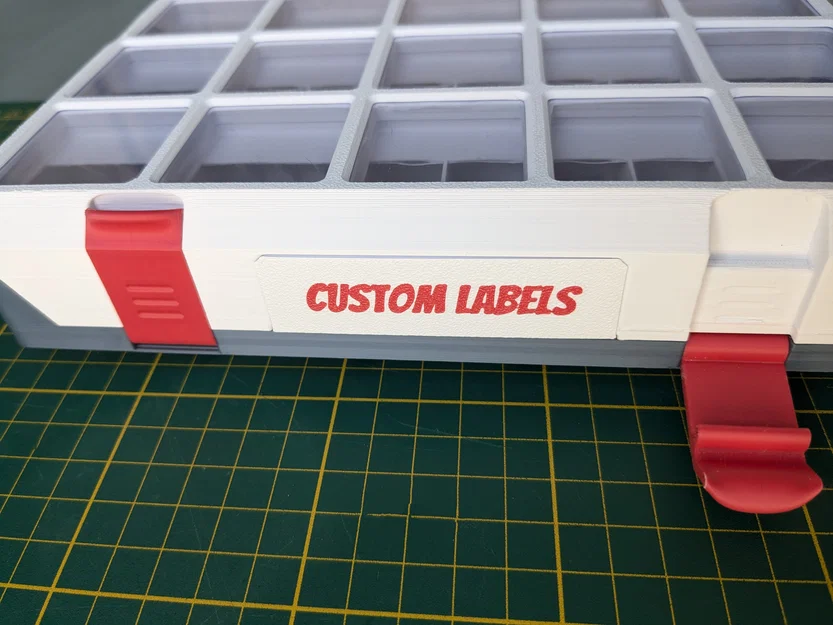 Bộ tạo nhãn dán tùy chỉnh cho Modern Gridfinity Case (Parametric) - Image 3