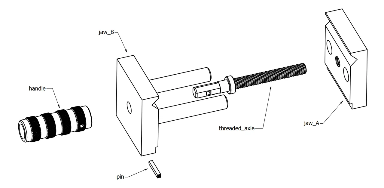 Ê-tô mini (mini vise) in 3D – không vít, không keo - Image 13