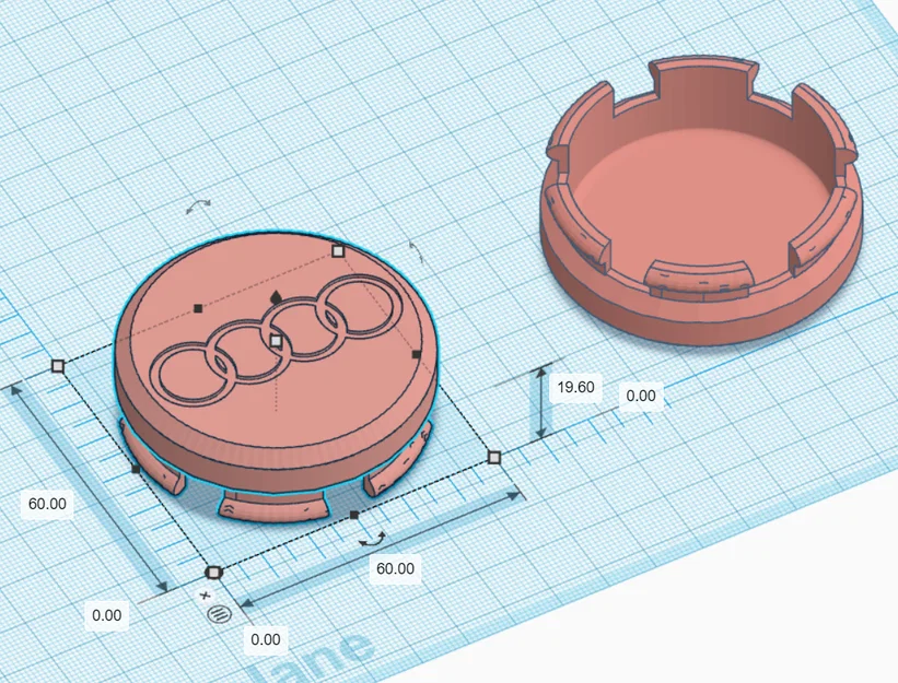 Nắp chụp tâm mâm Audi thay thế 60mm (Audi Hub/Cap Replacement Wheel Center Cap) - Image 3