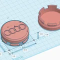 Nắp chụp tâm mâm Audi thay thế 60mm (Audi Hub/Cap Replacement Wheel Center Cap) - Thumbnail 3