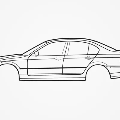 Tranh treo tường Silhouette BMW E46