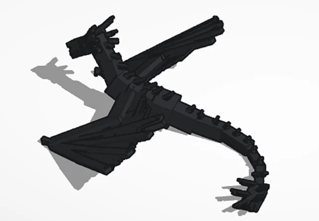 Mô hình 3D Ender Dragon Minecraft cực chất cho người hâm mộ - Image 1