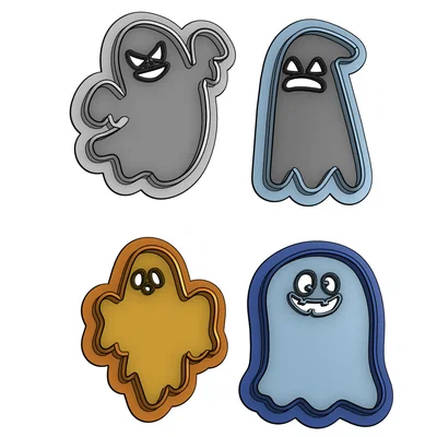 Bộ khuôn cắt bánh quy Halloween hình ma (set)