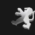 Mô hình 3D logo sư tử Peugeot - Thiết kế sắc nét cho dân mê xe - Thumbnail 1