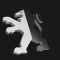 Mô hình 3D logo sư tử Peugeot - Thiết kế sắc nét cho dân mê xe - Thumbnail 2