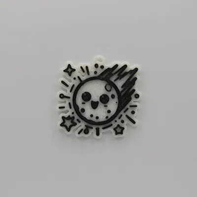 Móc khóa Thiên thạch đáng yêu (Cute Meteor Keychain) in 3D