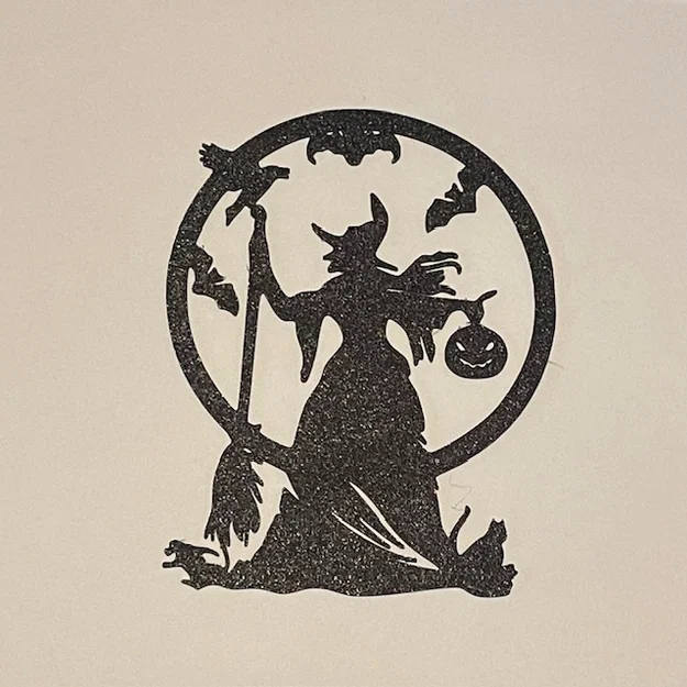 Tranh Treo Tường Halloween Phù Thủy Bí Ngô & Dơi (Wallart Decor V3) - Image 1