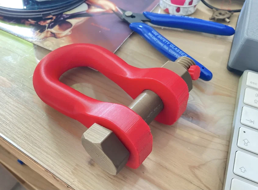 Mô hình móc khóa chịu lực Shackle v.2 in 3D độc đáo - Image 2