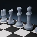 Bộ cờ vua 3D hiện đại tích hợp nam châm tiện lợi - Thumbnail 1