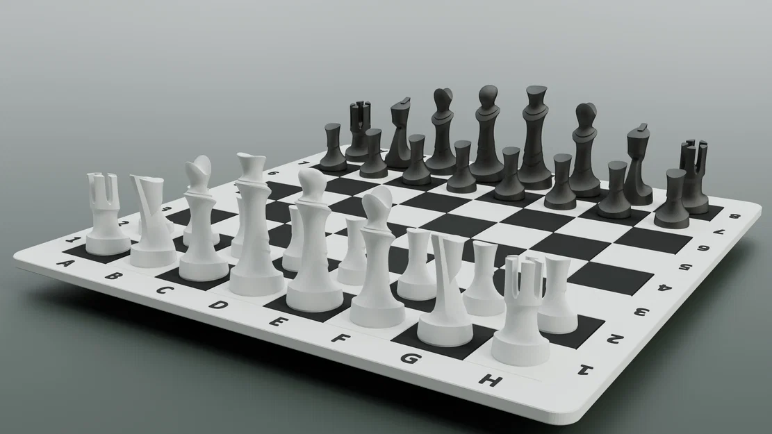 Bộ cờ vua 3D hiện đại tích hợp nam châm tiện lợi - Image 2