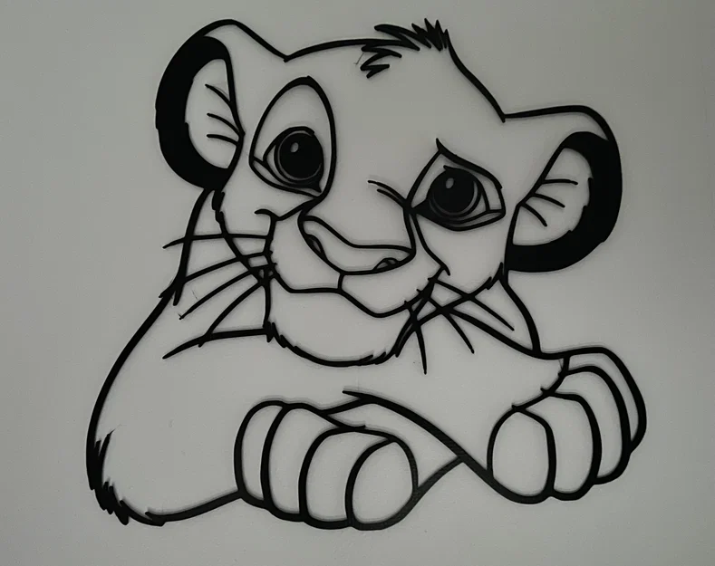 Mô hình trang trí tường Simba (Lion King) độc đáo bằng in 3D - Image 1