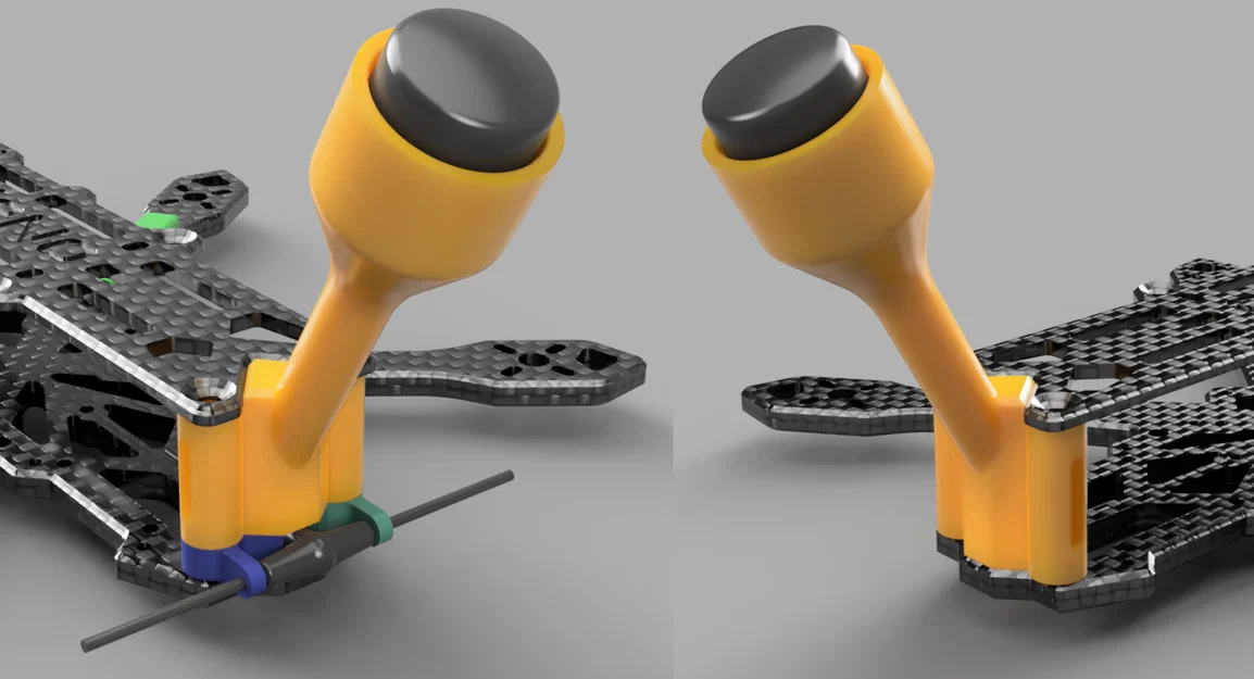 JeNo 3: Ngàm anten DJI O3 + hỗ trợ Rx (2 phiên bản) - Image 1