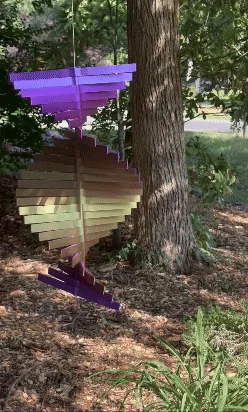 Bộ cánh quạt gió trang trí Vertical Wind Spinner (xoay góc 10 độ) - Image 1