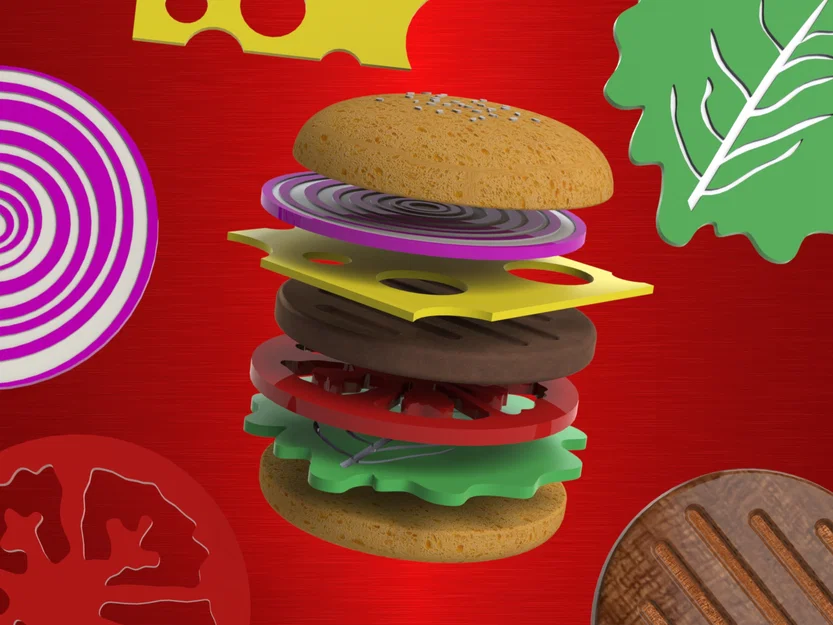 Burger Coasters/Đồ chơi Hamburger - Image 1