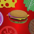 Burger Coasters/Đồ chơi Hamburger - Thumbnail 2