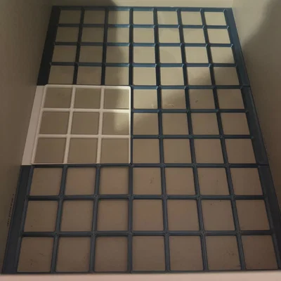 Baseplate Gridfinity cho ngăn kéo IKEA Malm 40x55cm (bản nhỏ, loại 2 ngăn)