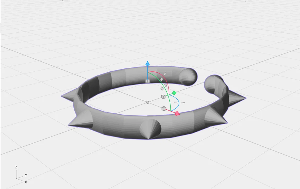 Mẫu khuyên mũi gai (nose ring) phong cách cá tính - File in 3D - Image 1
