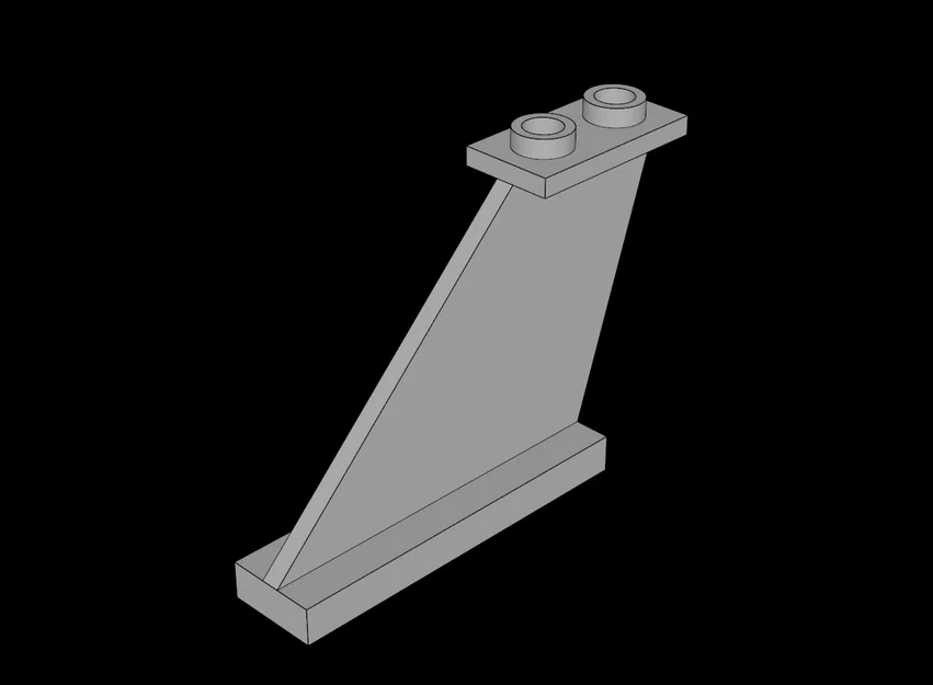 Mô hình đuôi máy bay tương thích Lego (Tail 4x1x3) in 3D - Image 1