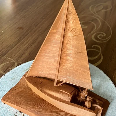 Mô hình thuyền buồm Venture 222 tinh xảo cho dân in 3D