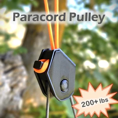 Pulley Paracord in 3D (100% Printable, chịu tải 200+ lbs)