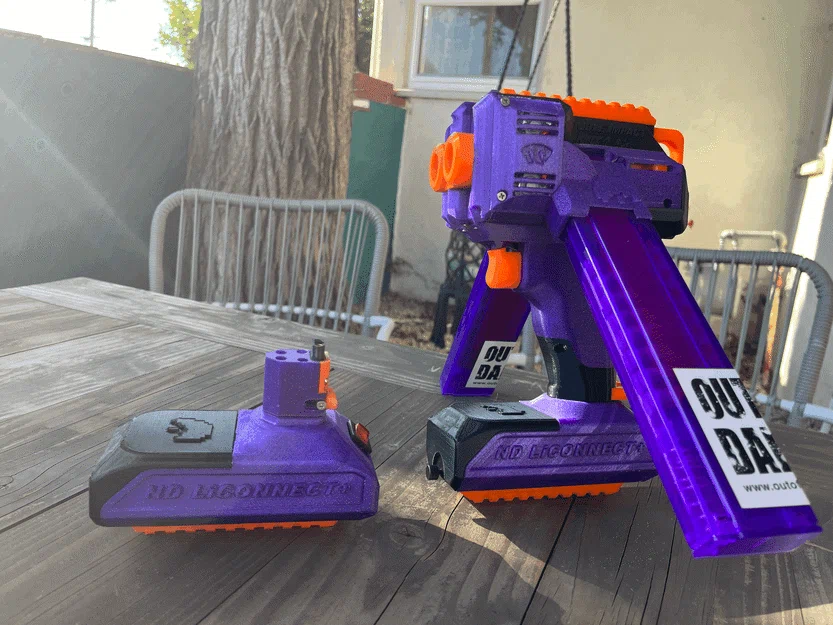 Double Impact – Blaster Pistol Flywheel Full Auto 2 Băng Talon (Dual Magazine) - Image 2