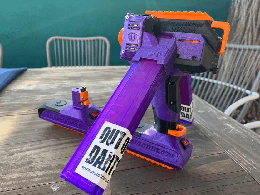 Double Impact – Blaster Pistol Flywheel Full Auto 2 Băng Talon (Dual Magazine) - Image 3
