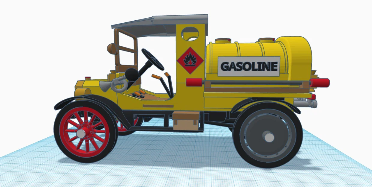 Mô hình in 3D xe Ford Model T 1927 - Xe bồn nhiên liệu cổ điển - Image 14
