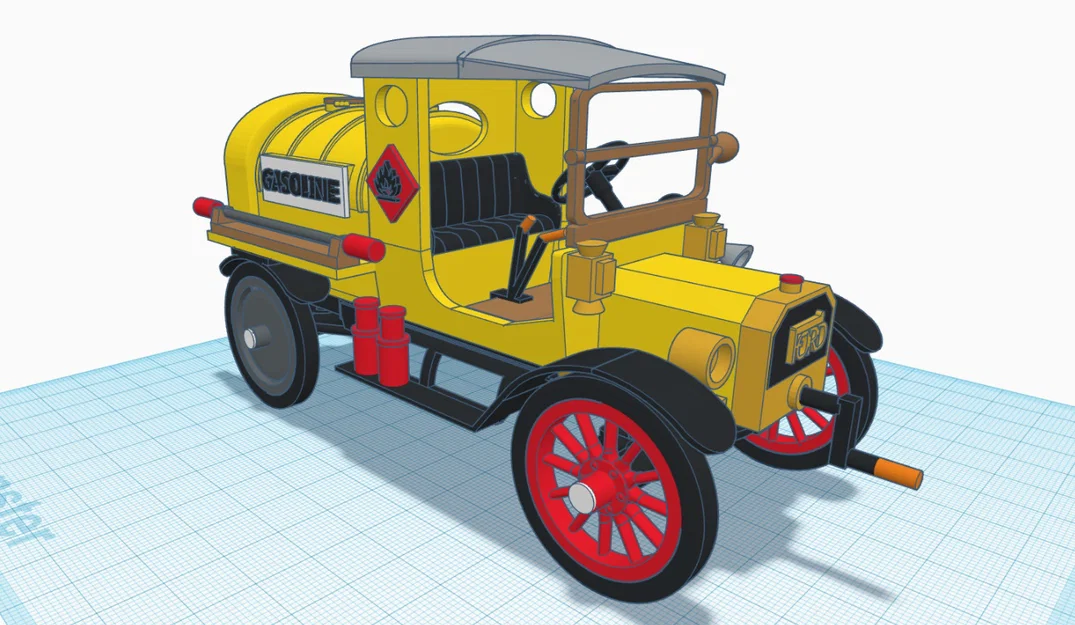 Mô hình in 3D xe Ford Model T 1927 - Xe bồn nhiên liệu cổ điển - Image 15