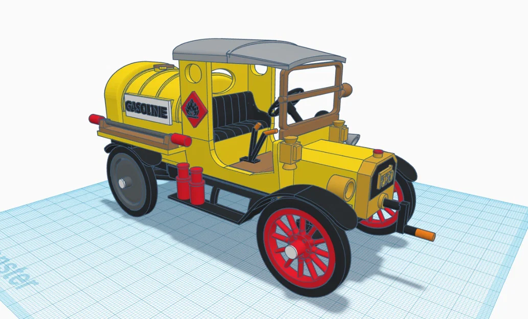 Mô hình in 3D xe Ford Model T 1927 - Xe bồn nhiên liệu cổ điển - Image 18