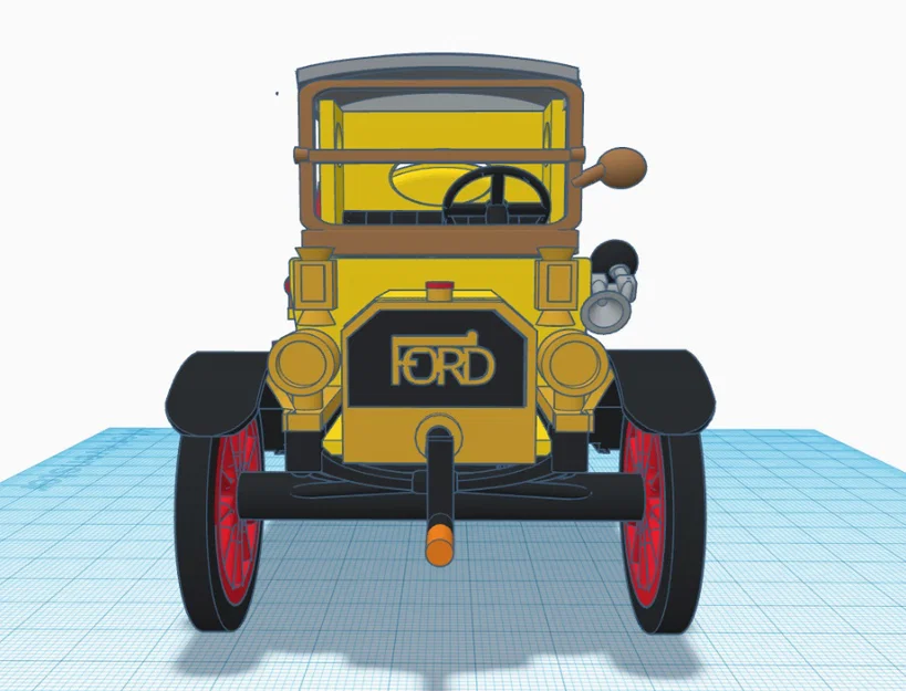 Mô hình in 3D xe Ford Model T 1927 - Xe bồn nhiên liệu cổ điển - Image 21