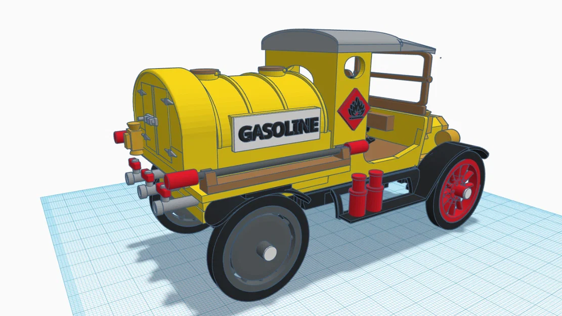 Mô hình in 3D xe Ford Model T 1927 - Xe bồn nhiên liệu cổ điển - Image 22