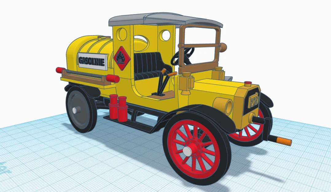Mô hình in 3D xe Ford Model T 1927 - Xe bồn nhiên liệu cổ điển - Image 24