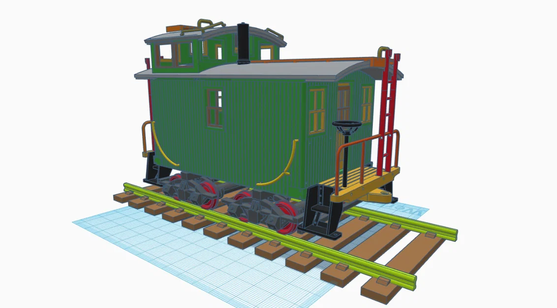 Mô hình tàu hỏa cổ điển Caboose 1933 - Thiết kế in 3D chi tiết - Image 2