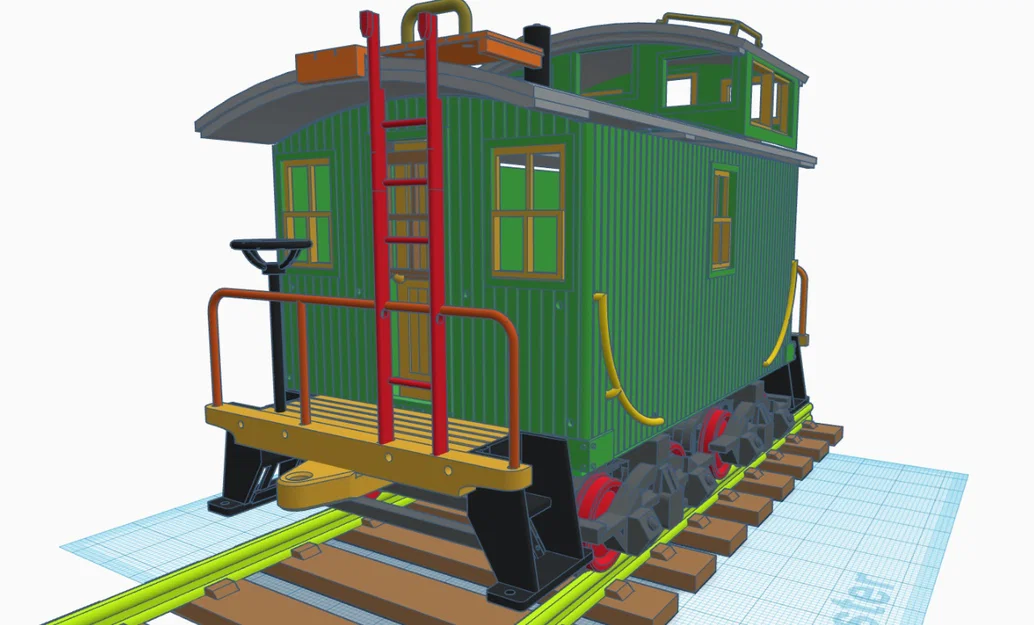 Mô hình tàu hỏa cổ điển Caboose 1933 - Thiết kế in 3D chi tiết - Image 5