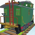 Mô hình tàu hỏa cổ điển Caboose 1933 - Thiết kế in 3D chi tiết - Thumbnail 5