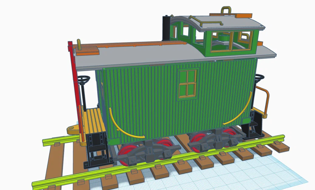 Mô hình tàu hỏa cổ điển Caboose 1933 - Thiết kế in 3D chi tiết - Image 7