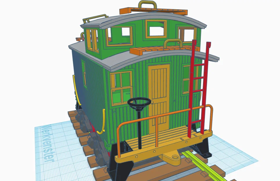 Mô hình tàu hỏa cổ điển Caboose 1933 - Thiết kế in 3D chi tiết - Image 9