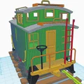 Mô hình tàu hỏa cổ điển Caboose 1933 - Thiết kế in 3D chi tiết - Thumbnail 9
