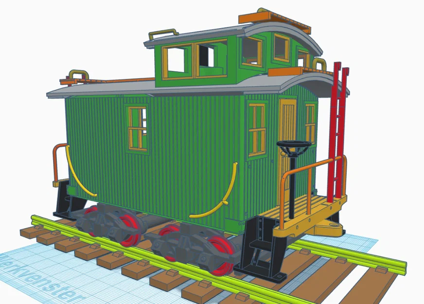 Mô hình tàu hỏa cổ điển Caboose 1933 - Thiết kế in 3D chi tiết - Image 11