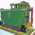 Mô hình tàu hỏa cổ điển Caboose 1933 - Thiết kế in 3D chi tiết - Thumbnail 11