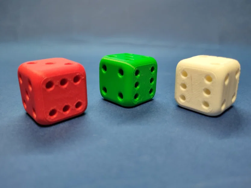 Mô hình xúc xắc 6 mặt (Dice) tự in 3D cho board game - Image 1