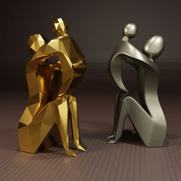 Tượng Low Poly Ngày Của Mẹ - Mẹ và Con - Image 1