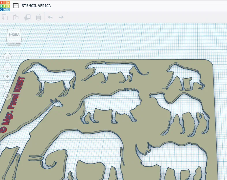Bộ khuôn vẽ hình động vật châu Phi (Stencil Africa) cho bé - Image 2