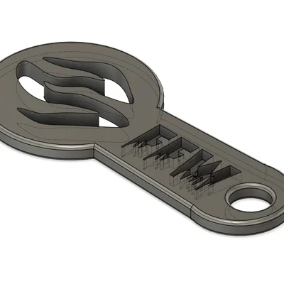 Móc khóa kiêm chip mở xe đẩy siêu thị hình lính cứu hỏa FFW