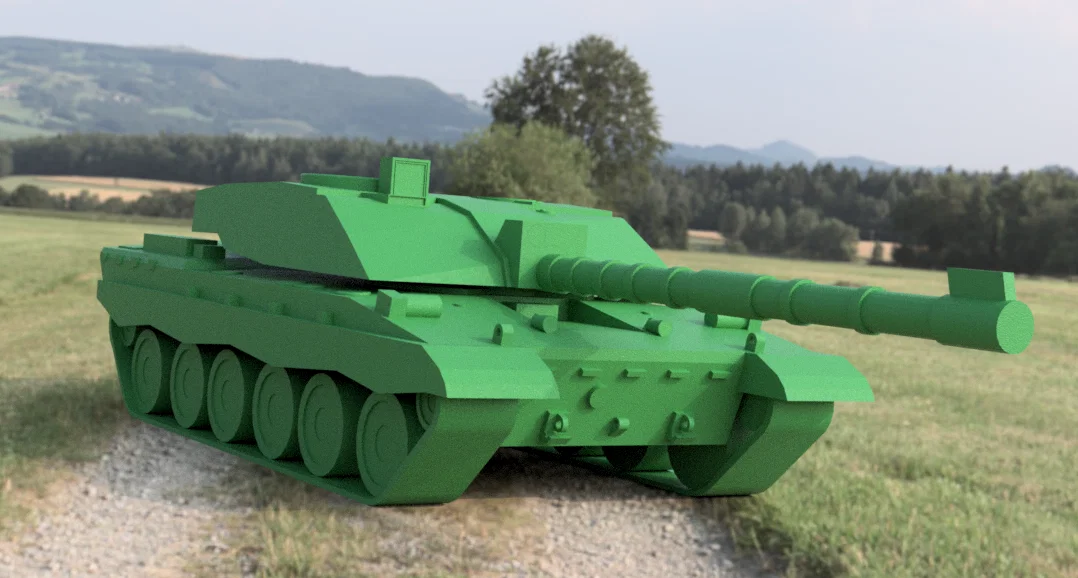 Mô hình xe tăng Challenger 2 (Main Battle Tank) in 3D - Image 1